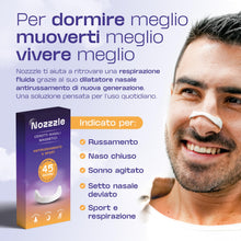 Carica l'immagine nel visualizzatore di Gallery, Cerotti Nasali Magnetici Anti Russamento 90 Patch 45 Notti – Dilatatore Nasale Riutilizzabile Sport Sonno – Dispositivo 
