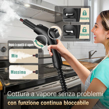 Carica l'immagine nel visualizzatore di Gallery, Pulitore a Vapore, 28 Accessori, 1,5 L 2000W, Pressione del Vapore 4 bar, Vapore Bloccabile, Potente Pulitore Vapore Casa per Rimuovere Sporco e Grasso da Pavimenti, Mobili Imbottiti e in Bagno