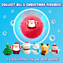 Carica l&#39;immagine nel visualizzatore di Gallery, Zimpli Bomba da bagno grande per bambini con sorpresa di Babbo Natale, 6 giocattoli a sorpresa a tema natalizio da collezionare in totale, una per bomba da bagno, regalo di Natale per bambini
