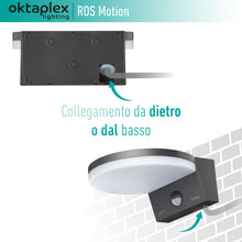 Carica l'immagine nel visualizzatore di Gallery, Oktaplex Ros lampada da esterno a parete con sensore LED 14.6 W antracite