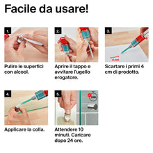 Carica l'immagine nel visualizzatore di Gallery, Fischer 2 Pz Mega Colla Epossidica Bicomponente PowerMix NTJH, Presa Rapida, Adesivo Trasparente per Incollare Metallo, 