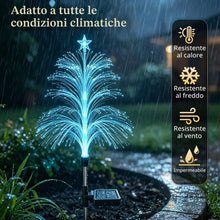 Carica l'immagine nel visualizzatore di Gallery, VEEKAY 2 Luci Albero di Natale Solare,Luci solari per Giardino Esterno