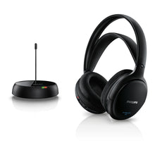 Carica l&#39;immagine nel visualizzatore di Gallery, PHILIPS AUDIO SHC5200/10 Cuffie HiFi Wireless Sovrauricolari (32-mm-Driver, Trasmissione FM Wireless, Fascetta con Regolazione Automatica, Design Leggero, Ricaricabile) Nero