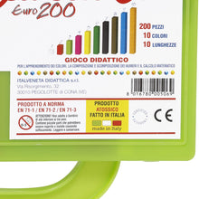 Carica l&#39;immagine nel visualizzatore di Gallery, Italveneta Didattica - Valigetta Regoli Euro 200 per Apprendimento Matematico, Diverse Dimensioni e Colori, Materiale Atossico, Adatto per Bambini dai 5 anni, Fabbricato in Italia
