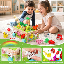 Carica l'immagine nel visualizzatore di Gallery, SACBRZZ Giochi Montessori 1 Anno, 6-in-1 Giochi Montessori 2 Anni, Magnetici Di Pesca in Legno, Abilità Motorie Giocattoli Educativi, Bambini Regalo per 1 2 3 4 Anni Compleanno Maschio Femmina