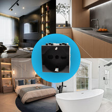 Carica l'immagine nel visualizzatore di Gallery, Presa Schuko 2P+T 16A, Compatibile Con Bticino Living Light (4 Pezzi, Nero)