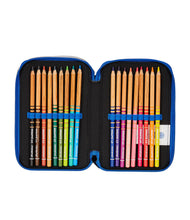 Carica l&#39;immagine nel visualizzatore di Gallery, Seven Astuccio Scuola 3 Scomparti, F.C. INTER Calcio - FIN ALLA VITTORIA, Blu Nero - Portapenne Multi Scomparto Con Matite, Penne e Colori, Accessori Zaino, Zaino Scuola - Astuccio Bambino Ragazzo
