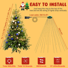 Carica l'immagine nel visualizzatore di Gallery, Catena luminosa per albero di Natale, 3 m, 592 LED, luce bianca calda