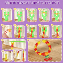 Carica l'immagine nel visualizzatore di Gallery, Set da 2500+ elastici per braccialetto, scatola con 40 scomparti, kit DIY con perline, ciondoli, uncinetti – kit braccia