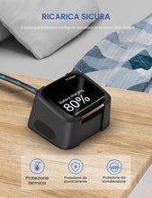 Carica l'immagine nel visualizzatore di Gallery, Caricabatterie USB da 1 m compatibile con Fitbit Versa 2 Dock di ricarica antiscivolo Supporto per cavo di ricarica per 