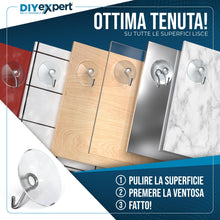 Carica l'immagine nel visualizzatore di Gallery, DIYexpert ventose con gancio | Prodotte in Germania | [Ø 40 mm] [10 pezzi] | Ventose di qualità per campeggio e auto | I