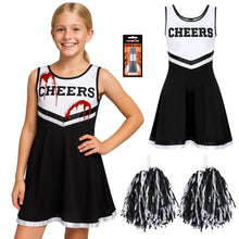Carica l'immagine nel visualizzatore di Gallery, Vestiti Halloween Bambina Cheerleader Zombie, Vestito e Pon Pon, 7-12 anni