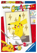 Carica l'immagine nel visualizzatore di Gallery, Ravensburger - CreArt Serie E, Pokémon, Pikachu, Dipingere con i Numeri, Kit Pittura Bambini, Cornice Inclusa, Gioco Educativo, Idea Regalo Bambino e Bambina 7+ Anni, 18x13 cm
