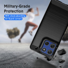 Carica l'immagine nel visualizzatore di Gallery, Custodia Cover per Motorola Moto G56/G57/G57 Power/G67 Power 5G,Spazzolata e Fibra di Carbonio Morbido Silicone TPU Cove