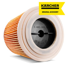 Carica l'immagine nel visualizzatore di Gallery, KÄRCHER Filtro a cartuccia originale KFI 3310, 1 pezzo, 1 pezzo, compatibili con aspiratori solidi-liquidi WD 2/3 e lava