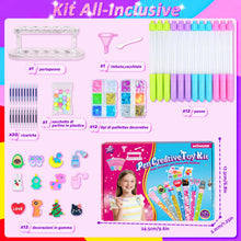 Carica l'immagine nel visualizzatore di Gallery, MOMUSE Laboratorio Delle Penne 50 Accessori, Kit Creativo per Creare Penne Fabbrica, Lavoretti Creativi per Bambini 6 Anni, Idee Regalo per Ragazze 6 7 8 9 10 anni