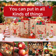 Carica l'immagine nel visualizzatore di Gallery, SENTAIMAO 24 sacchetti regalo natalizi in carta kraft, con manico, per confezioni regalo di Natale, forniture per feste di Natale