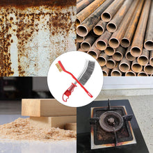 Carica l'immagine nel visualizzatore di Gallery, Set di 6 spazzole metalliche: 2 grandi spazzole in acciaio inox, spazzola in ottone, 2 piccole in acciaio inox e nylon, 