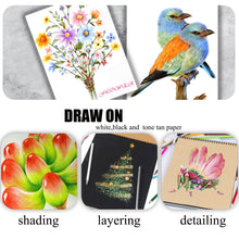 Carica l'immagine nel visualizzatore di Gallery, KALOUR set di 72 matite colorate, con nucleo morbido, perfette per disegnare e per creare ombre, ideale come regalo per 