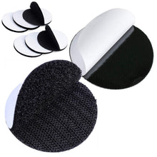 Carica l'immagine nel visualizzatore di Gallery, 6 Paia 10CM Versatili Adesivo Tondo Forte Nero Strisce Adesive Auto Hook and Loop Strips