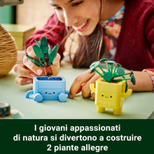 Carica l'immagine nel visualizzatore di Gallery, LEGO Botanicals Piantine Felici Giocattolo - Kit di Arti e Mestieri per Bambine con 2 Piante Artificiali, 2 Vasi di Fiori e Facce Intercambiabili - Regali per Ragazze da 9 Anni Fan della Natura, 10349