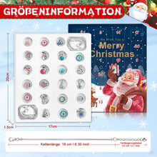 Carica l'immagine nel visualizzatore di Gallery, KAZATE Calendario Dell'Avvento Gioielli 2024 Ragazza Bracciale Kit, Donna Calendario Avvento Regali a Sorpresa, Natalizi Natale Conto Alla Rovescia 24 Charm Accessori diy Ciondoli