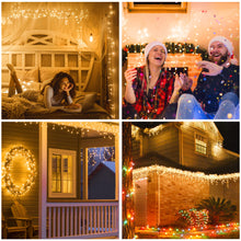 Carica l'immagine nel visualizzatore di Gallery, GYLEFY Luci Natale Esterno 10M Luci di Natale da Esterno Cascata 400 LED Tenda Luminosa Natale Esterno Impermeabili Collegabile Luci Natalizi Decorazioni Natalizie per Casa Giardino - Bianco Caldo