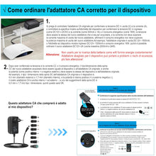 Carica l'immagine nel visualizzatore di Gallery, Adattatore AC-DC 24V 1A Alimentatore AC220V da 230V a DC24V con 8 adattatori per spina Caricabatterie DC24V 100mA a 1000mA (DC24Va 1A)