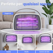 Carica l'immagine nel visualizzatore di Gallery, Lampada Antizanzare Elettrica 4200V, 2x15W LED, Zanzariera Elettrica