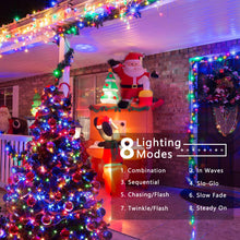 Carica l'immagine nel visualizzatore di Gallery, PhilzOps Albero di Natale Catene Luminose 10M 100 LED, Decorazione Esterno e Interno 8 Modalità IP44 Impermeabile Stringa Luci per Festive Festa (Colorate)