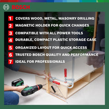 Carica l'immagine nel visualizzatore di Gallery, Bosch Set da 34 Pezzi di punte e bit avvitamento in titanio X-Line (per legno, pietra e metallo, accessori trapano)