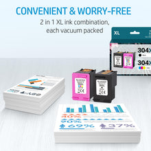 Carica l'immagine nel visualizzatore di Gallery, Wewant 304XL Cartucce d'inchiostro per 304 XL Nero e Colore, ad Alta Capacità, per DeskJet 2600 2620 2630 3700 3720 3730 3733 3735 3750 3760 3762 3764, ENVY 5000 5010 5020 5030 5032(2-Pack)