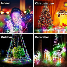 Carica l'immagine nel visualizzatore di Gallery, Ghirlanda di luci a LED con batteria, per interni, 50 LED, 16 colori cangianti, RGB, luci super luminose con telecomando