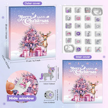 Carica l'immagine nel visualizzatore di Gallery, Hymarvo Calendario Avvento 2024 Bambina Gioielli, Calendario Avvento Bracciale Bambini Kinder Fai da Te, Calendario Dell Avvento Braccialetti Collane Regalo Natale Ragazza 5 6 7 8 9 10 11 12 13 Anni