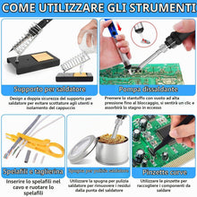 Carica l'immagine nel visualizzatore di Gallery, Kit Saldatore DEPAR 80W (350℃-500℃), Set di Saldatura 17 in 1 con Un Circuito, 5 Punte di Saldatura, Pompa Direzionale, 