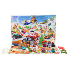 Carica l'immagine nel visualizzatore di Gallery, Hot Wheels - Calendario dell'Avvento 2025, 24 finestrelle numerate con sorprese a tema Natale, 10 macchinine, 10 clip e 14 accessori inclusi, giocattolo per bambini, 3+ anni, JCB47