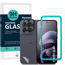 Carica l'immagine nel visualizzatore di Gallery, Ibywind Vetro Temperato per Motorola Moto G67/G77/G87/G Max 5G,2 Pezzi Durezza 9H PellicolaProtettiva con Protezione Fot