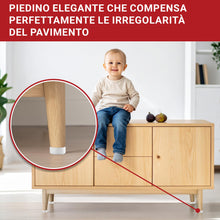 Carica l'immagine nel visualizzatore di Gallery, LouMaxx Piedini per Mobili Adesivi Regolabili in altezza Ø 55,5 mm – Piedini Mobili Bianchi Altezza Regolabile – Rialzi 