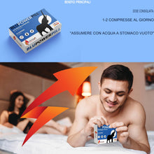 Carica l'immagine nel visualizzatore di Gallery, BLUPOWERPILL® Integratore per Uomo – Energia, Vigore, Vitalità, Supporto Maschile, Benessere Mentale - con Maca Peruviana, Taurina, Tribulus Terrestris, Zinco – 20 Compresse Naturali Made in Italy