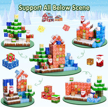 Carica l'immagine nel visualizzatore di Gallery, ECHOBUY Costruzioni Magnetiche Natale, 150 Pezzi Blocchi Magnetic per Bambini Giochi Cubi Magnetic Building Blocks dai 3+ Giocattoli Montessori STEM Regali di Natale