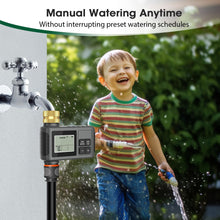 Carica l'immagine nel visualizzatore di Gallery, RIOGOO Timer per rubinetto da giardino esterno, timer per irrigatore programmabile con ritardo pioggia, irrigazione a go