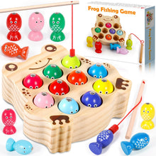 Carica l'immagine nel visualizzatore di Gallery, ZLPBAO Giochi Montessori, Giochi di Pesca per Bambini Magnetici in Legno mit 10 Pesci e Due Canne da Pesca, Giochi Montessori Bambini 2 3 4 Anni, Regalo Maschio Bambino Giochi 2 3 4 Anni