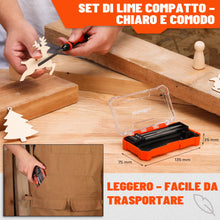 Carica l'immagine nel visualizzatore di Gallery, ValueMax Set Lime per Metallo da 7 Pezzi, Tondo, Mezzotondo, Triangolare, Quadrato, Piatto, Piattoe Appuntito, Mini Lima