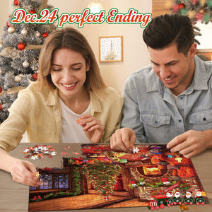 HappyGoLucky Calendario Avvento 2024 Adulti, Puzzle Adulti 1000 Pezzi Regali Natale Uomo Donna e Bambini Calendario dell Avvento Uomo Donna Coppia Regali Ragazza Ragazzo Amica Idee Regalo di Coppia
