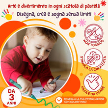 Carica l'immagine nel visualizzatore di Gallery, AF® - Set 150 Pastelli a Cera per Bambini, 25 Scatole da 6 Colori | Mini Pastelli per Regalini di Compleanno, Scuola e F