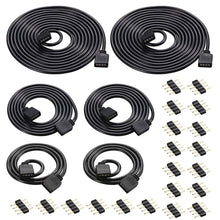 Carica l'immagine nel visualizzatore di Gallery, HUAZIZ 6 Pcs Cavo di Prolunga Striscia LED RGB Prolunga Nastro LED Cavo Estensione Banda LED 4 Pin LED Strip Extension C
