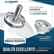 Carica l'immagine nel visualizzatore di Gallery, DIYexpert Ventosa con filettatura in acciaio inox | Made in Germany | [Ø 40 mm] [12 pezzi] | Per camper e auto | Ideale 