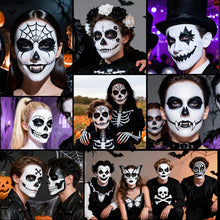 Carica l&#39;immagine nel visualizzatore di Gallery, Halloween Trucco Bianco e Nero, 50g x 2Pezzi Pittura del Viso Corpo, Trucca Bimbi Viso, Truccabimbi, Impermeabile e di Lunga Durata, Adatto per il Trucco Teatrale, Halloween, Carnevale