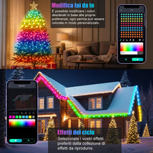 Carica l'immagine nel visualizzatore di Gallery, 20M RGB Smart IC Luci di Natale LED, Tubo Luminoso Led Esterno