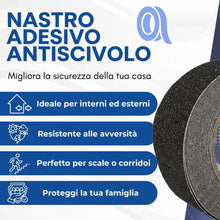 Carica l'immagine nel visualizzatore di Gallery, Nastro Antiscivolo 10 Metri per Scale e Gradini | 1 Rotolo 5cm x 10m | R13 Alta Aderenza Testato SGS | Adesivo Forte per